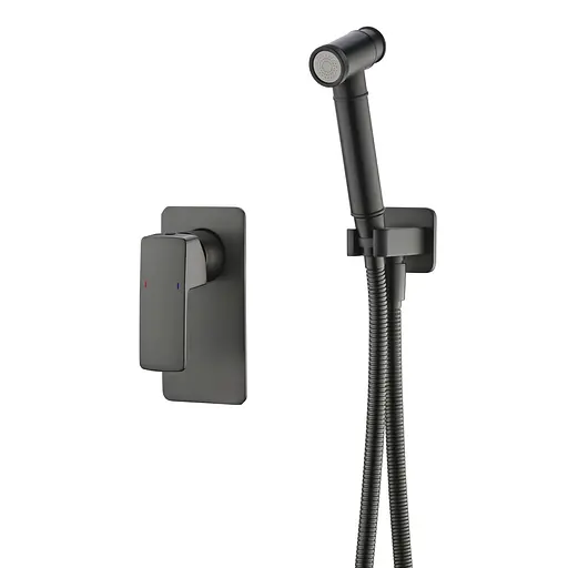 Набір гігієнічного душу прихованого монтажу чорний Imprese Grafiky ZMK041807120, Чорний - фото 1