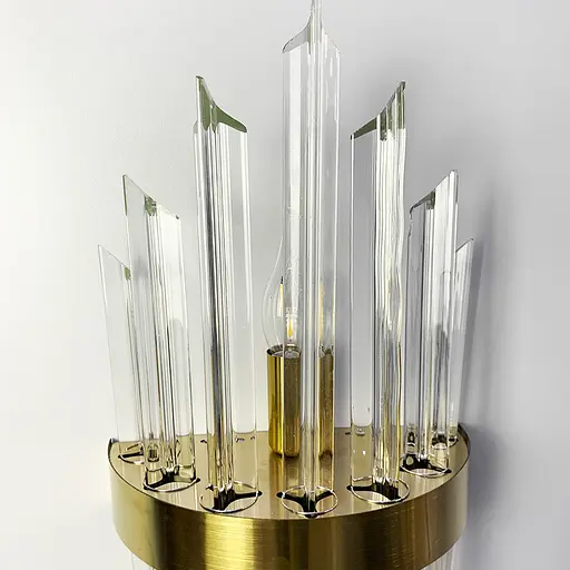 Кришталеве бра у латунному каркасі Line F WS 151/2 AB - фото 4