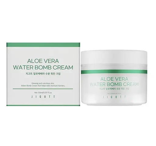 Увлажняющий крем для лица Алоэ Aloe Vera Water Bomb Cream Jigott 150 мл - фото 2