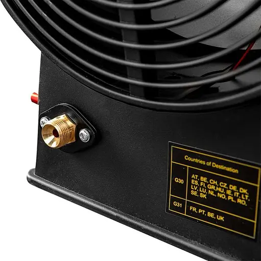 Теплова гармата Graphite газова, акумуляторна 18В, 30кВт, 200м кв, 500м куб/год, IP24, чорний - фото 8