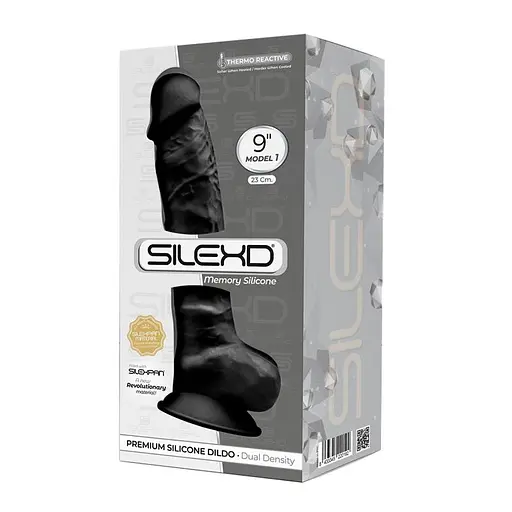 Фалоімітатор Silexd Premium Silicone Dildo Model 1 Size 9 23 см чорний - фото 2