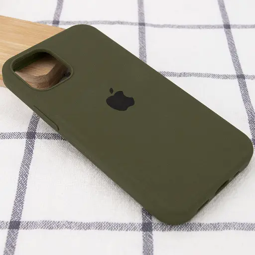 Чохол Silicone Case Full Protective (AA) для Apple iPhone 12 Pro / 12 (6.1) Зелений / Dark Olive - фото 2