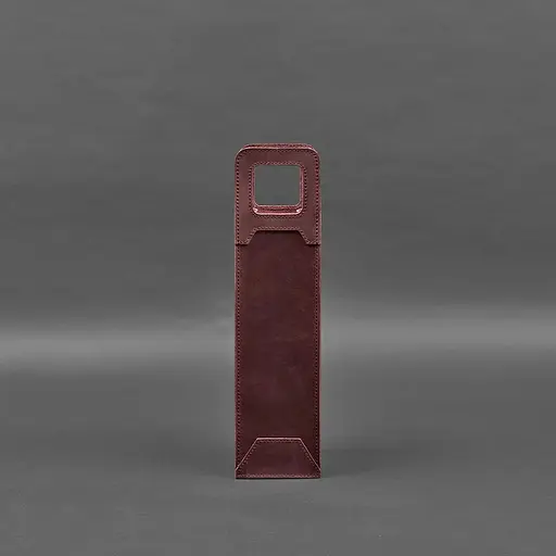 Кожаный чехол для вина BlankNote Crazy Horse 2.0 бордовый  - фото 3