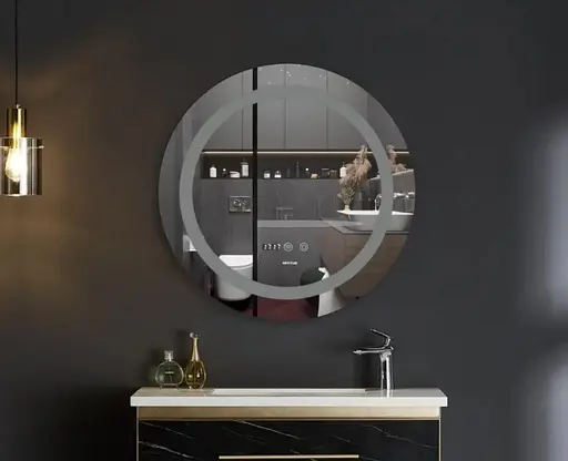 Дзеркало Mixxus PLAIN MC02-80 з LED Touch, Anti-fog, димером, регулюванням яскравості, годинником (MI6931) - фото 8