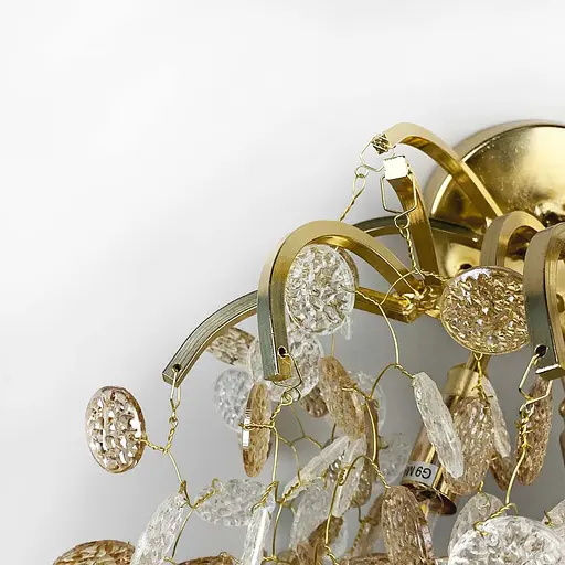 Бра в золотому кольорі з комбінованими пластинами Line F YG 28 GD - фото 5