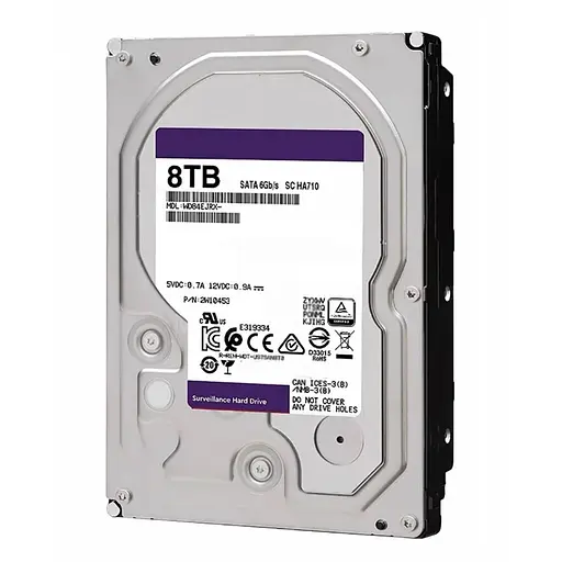 Жесткий диск 3.5" 8TB 128MB Western Digital Purple WD84EJRX (090-00199)