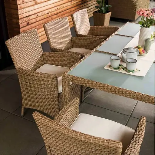 Садовая мебель Di Volio Verona 8+1 бежево-кремовая - фото 5