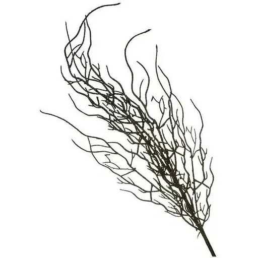 Искусственныа ветка покрыта глиттером для композиций Черный 80 см - фото 1