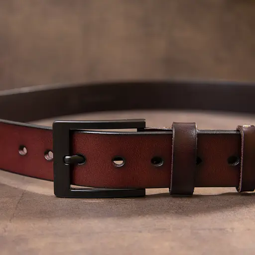 Ремінь шкіряний Vintage чоловічий 115х3,5 см acs0016957 - фото 6