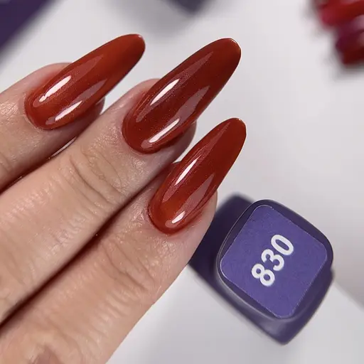 Гель-лак з шимером Reglance Platinum 830 “Spiced Mocha”, 12 мл - фото 2