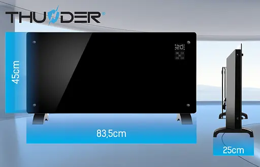 Конвекторний обігрівач Kidwell Thunder Modern 2в1 2000W Wi-Fi Black - фото 4