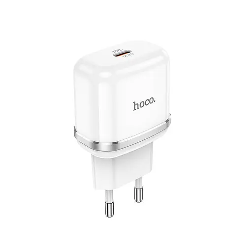 Адаптер Мережевий HOCO Victorious single port charger N24 1Type-C 20W білий - фото 1