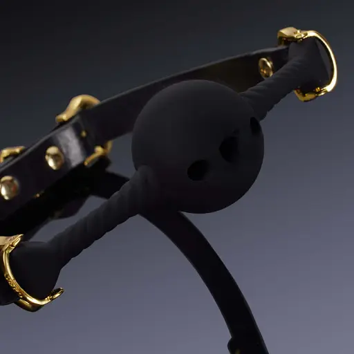 Кляп Upko Breathable Mouth Gag 3.5 см чорний - фото 3
