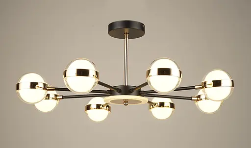 Люстра светодиодная в гостиную Sirius B N4543/8 BK+FGD