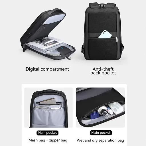 Рюкзак Mark Ryden для ноутбука 15.6 дюймов MR9008 с внешним USB-портом Graphite - фото 4