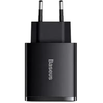 Зарядний пристрій Baseus Compact Quick Charger QC3.0+PD3.0 30W 2USB+Type-C 3A Чорний