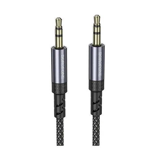 Аудіокабель BOROFONE BL24 Graceful audio cable AUX Metal Grey - фото 6