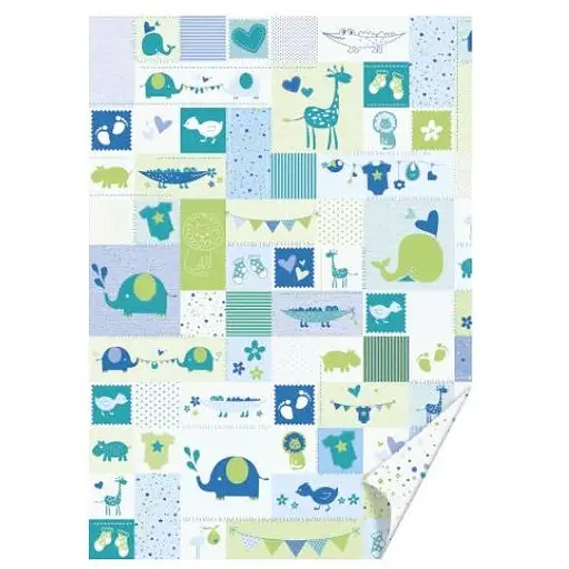 Папір з малюнком "Дитячий" А4(21х29,7см) двосторонній Блакитний 300г/м2 Heyda