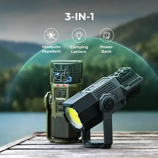 Кемпинговый фумигатор-фонарь Flextail Evo Repel с функцией Power Bank Type-C (Зеленый) - фото 5