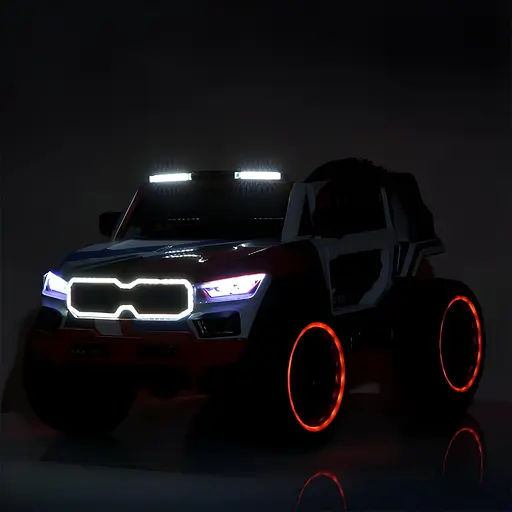 Електромобіль дитячий M 5850EBLR-11 Джип 4 мотори 45W 2 акум 12V7A MP3 USB світло сіро-червоний - фото 6