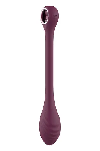 Вібратор Dreamtoys Glam Bendable G-Spot Vibe 22 см бордовий - фото 3