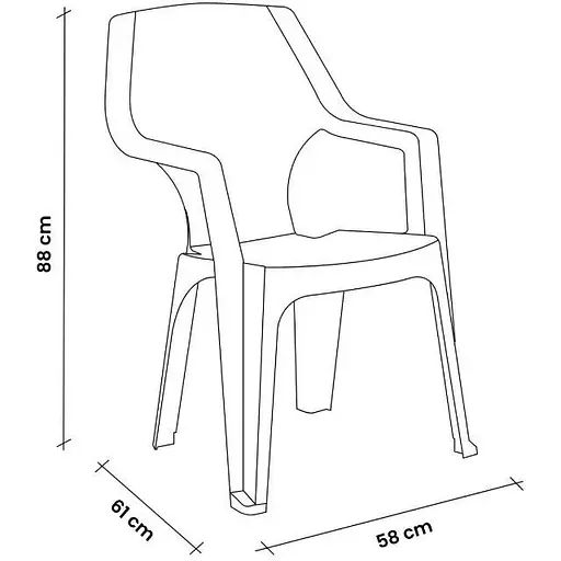 Стул садовый пластиковый Bica Alta белый - фото 4