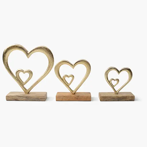 Декор алюмінієвий MBM HOME Серце на підставці золотий 110x50x115 мм (DH-ST-38 S GOLD) - фото 6