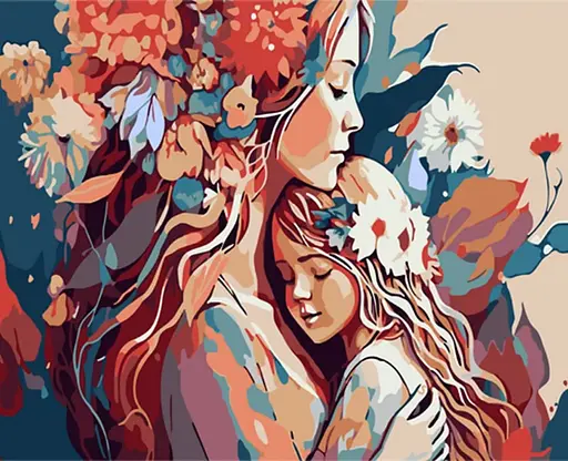 Набір для розпису по номерах Материнська ніжність, Strateg, 30x40 см, LY52