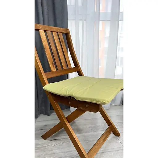 Водоотталкивающая подушка на стул Оливковый однотон (2 шт.) - фото 3