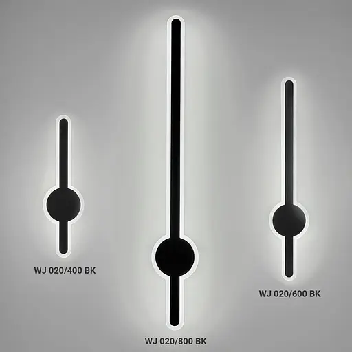 Видовжене світлодіодне чорне бра 60 см Арт. WJ 020/600 BK Line F - фото 6