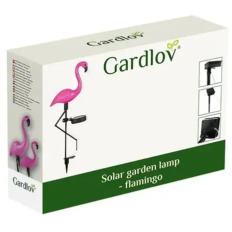 Світильник-фламінго Gardlov 21151 сонячний садовий 3 LED фігурки біле світло IP44, 52 см - фото 3