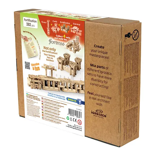 Деревянный конструктор Оборонительные стены Igroteco 900347 282 детали - фото 4