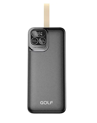 Зовнішній АКБ акумулятор Golf P54 400000mah (PD20W+QC22.5W) чорний - фото 2