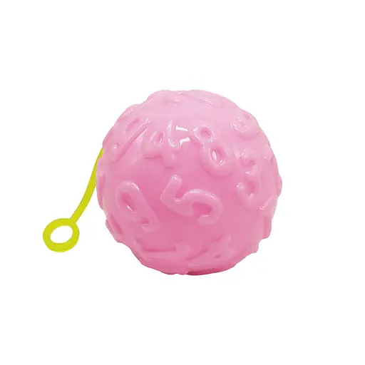 М'яч дитячий Bambi MS 4286(Pink) 7,5 см, текстурний, пискавка, мерехтить - фото 1