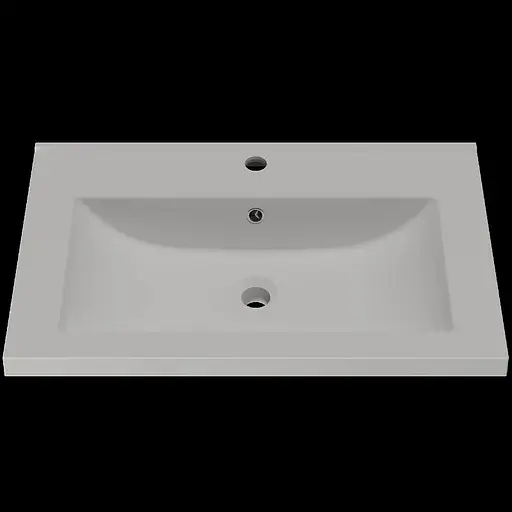 Раковина глянцева врізна Amidicon Cosmo 70 700x450 з литого каменю Cosmo _70_HL, Білий - фото 1