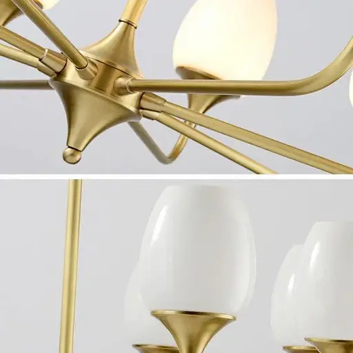 Светодиодная люстра Георгина 5035 (Золотая) на 5 плафонов - фото 4