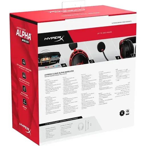 Гарнiтура HyperX Cloud Alpha Wireless Black/Red (4P5D4AA) - фото 9