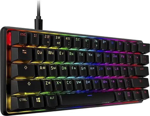 Клавиатура HyperX Alloy Origins 60 Red UA RGB Black (4P5N4AA) - фото 2
