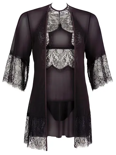 Комплект Cottelli Collection Lingerie Chemise Set S черный - фото 6