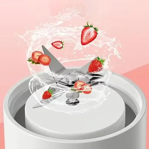 Портативна пляшка блендер для смузі Juicing Cup N8 з пластику 400 мл від USB Біла - фото 4