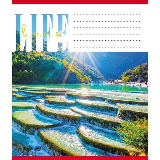 Зошит загальний "Люблю життя" Leader 060-959062L-1 в лінію, 60 аркушів - фото 1