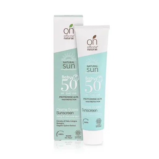 Дитячий сонцезахисний крем-флюїд SPF 50 в алюмінієвій тубі 75 мл Officina naturae