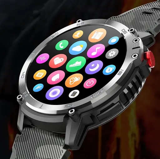 Смарт-часы LEMFO C22 силиконовый ремешок Camouflage Black (16355) - фото 4