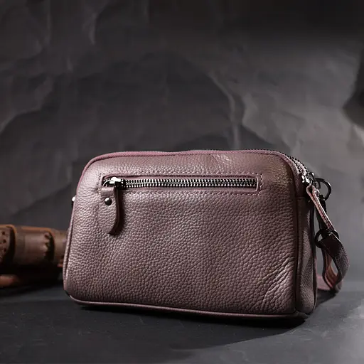 Сумка женская Vintage на два отделения из натуральной кожи 19х12.5х6.5 см sum0029051 - фото 10