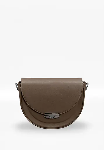 Жіноча шкіряна сумка Kira темно-бежева - фото 5