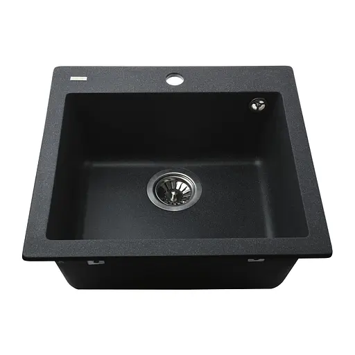 Гранітна мийка Globus Lux Aosta графiт 490x455мм-А0001 000023568, Графит - фото 3