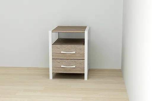 Тумба універсальна Ferrum-decor Вів'єн 2/2 50x41x40 білий ДСП Дуб Сонома Трюфель 16мм (FRD-104164) - фото 3