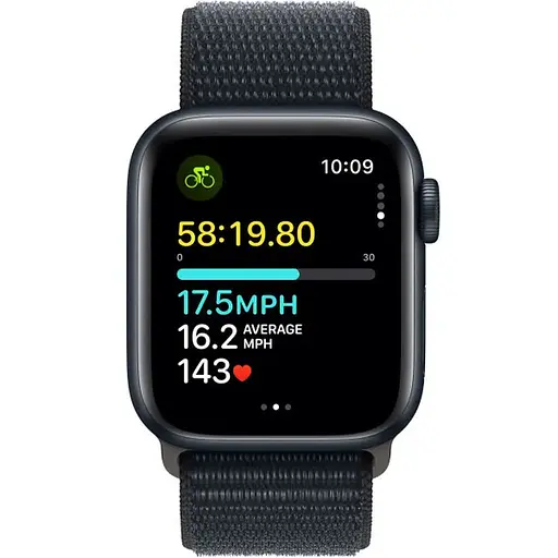 Apple Watch SE 2 GPS 40mm Midnight Aluminium with Midnight Sport Loop MRE03 RU - фото 3