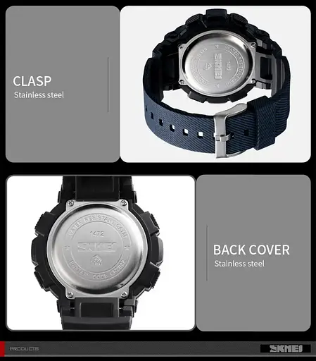 Мужские спортивные часы Skmei 1472 Champion Джинс - фото 10