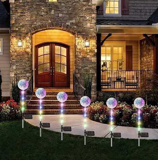 Светильник на солнечных батареях цветок лука уличный 2 шт - фото 8